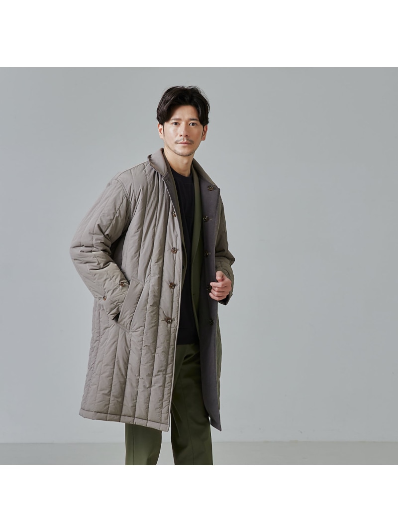【SALE／40%OFF】【リバーシブル着用可】バーティカル パデット ステンカラーコート / バルマカー ABAHOUSE LASTWORD アバハウス ジャケット・アウター ステンカラーコート ブラック ベージュ【RBA_E】【送料無料】[ Fashion]｜ABAHOUSE ONLINE