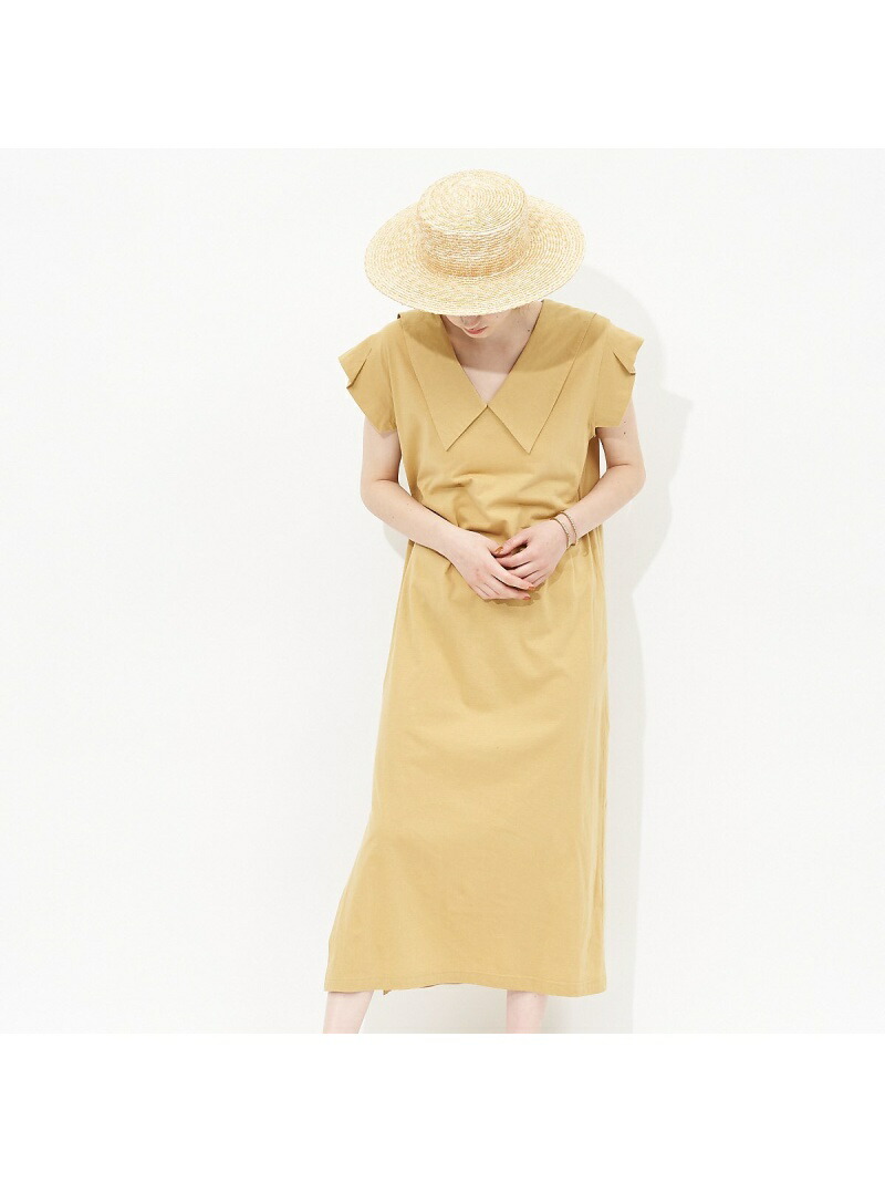Rouge レディース ルージュ ヴィフ ワンピース Vif La セーラー襟2wayワンピース Cle Rouge La Rouge Vif Cle ラクレ Web限定 Vif Cle ルージュ ヴィフ ラクレ ワンピース シャツワンピース イエロー 送料無料 Rakuten Fashion Abahouse Online