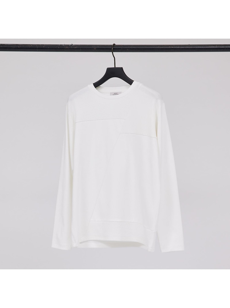 コンビネーション 切替え 長袖Tシャツ 5351POUR LES HOMMES ゴーサンゴーイチプールオム トップス カットソー・Tシャツ ホワイト グレー ブラック【送料無料】[ Fashion]