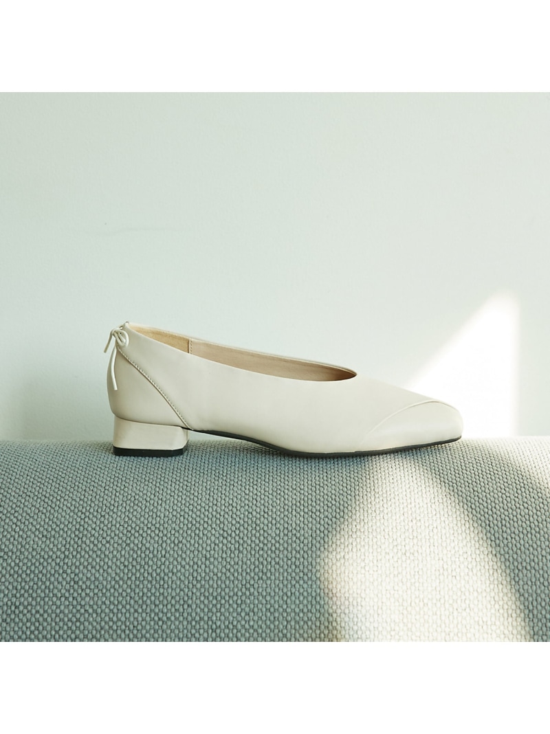 【SALE／30%OFF】ピープトゥリボンソフトシューズ Au BANNISTER オゥ・バニスター シューズ・靴 パンプス ホワイト ブラック グリーン オレンジ【RBA_E】【送料無料】[ Fashion]｜ABAHOUSE ONLINE