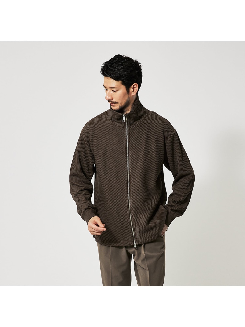 【SALE／40%OFF】【バイアスカット 】ドライバーズニット / ブルゾン ABAHOUSE LASTWORD アバハウス トップス ニット ブラウン ブラック グレー【RBA_E】【送料無料】[ Fashion]