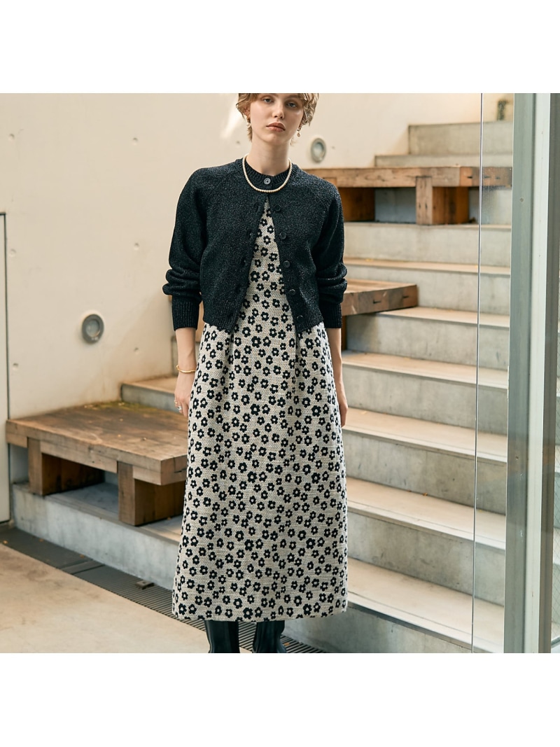 【BEAUVET/ボーヴェット 】フラワージャガードノースリワンピース DESIGNWORKS デザインワークス ワンピース・ドレス シャツワンピース ベージュ【送料無料】[ Fashion]｜ABAHOUSE ONLINE
