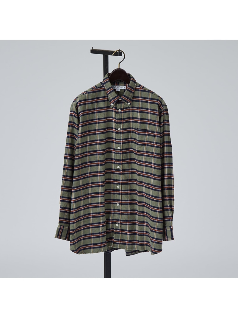 【SALE／30%OFF】【別注】Individualized shirts / ボタンダウン チェックシ ABAHOUSE LASTWORD アバハウス トップス シャツ・ブラウス グリーン パープル【RBA_E】【送料無料】[ Fashion]