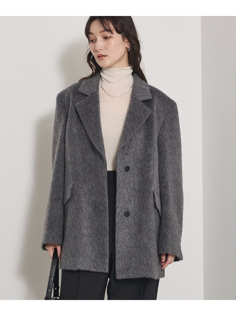 【SALE／30%OFF】【CLASSY・BAILA掲載】シャギージャコット qualite カリテ ジャケット・アウター その他のジャケット・アウター グレー【RBA_E】【送料無料】[ Fashion]