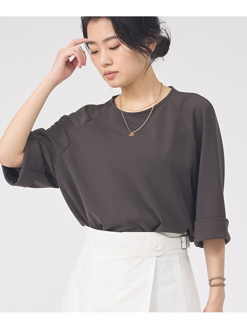 【SALE／30%OFF】ダンボールゆったりブラウス/カットソー/半袖 Rouge vif la cle ルージュ・ヴィフ ラクレ トップス シャツ・ブラウス グレー【RBA_E】【送料無料】[ Fashion]｜ABAHOUSE ONLINE