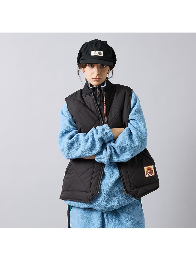 【POLER/ポーラー】DIAMOND QUILTED VEST/キルティング/ ABAHOUSE LASTWORD アバハウス トップス ベスト・ジレ ブラック【送料無料】[ Fashion]