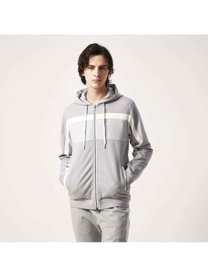 【SALE／25%OFF】【セットアップ対応】ポンチ ジップ フーディー 5351POUR LES HOMMES ゴーサンゴーイチプールオム トップス パーカー・フーディー ブラック グレー【RBA_E】【送料無料】[ Fashion]