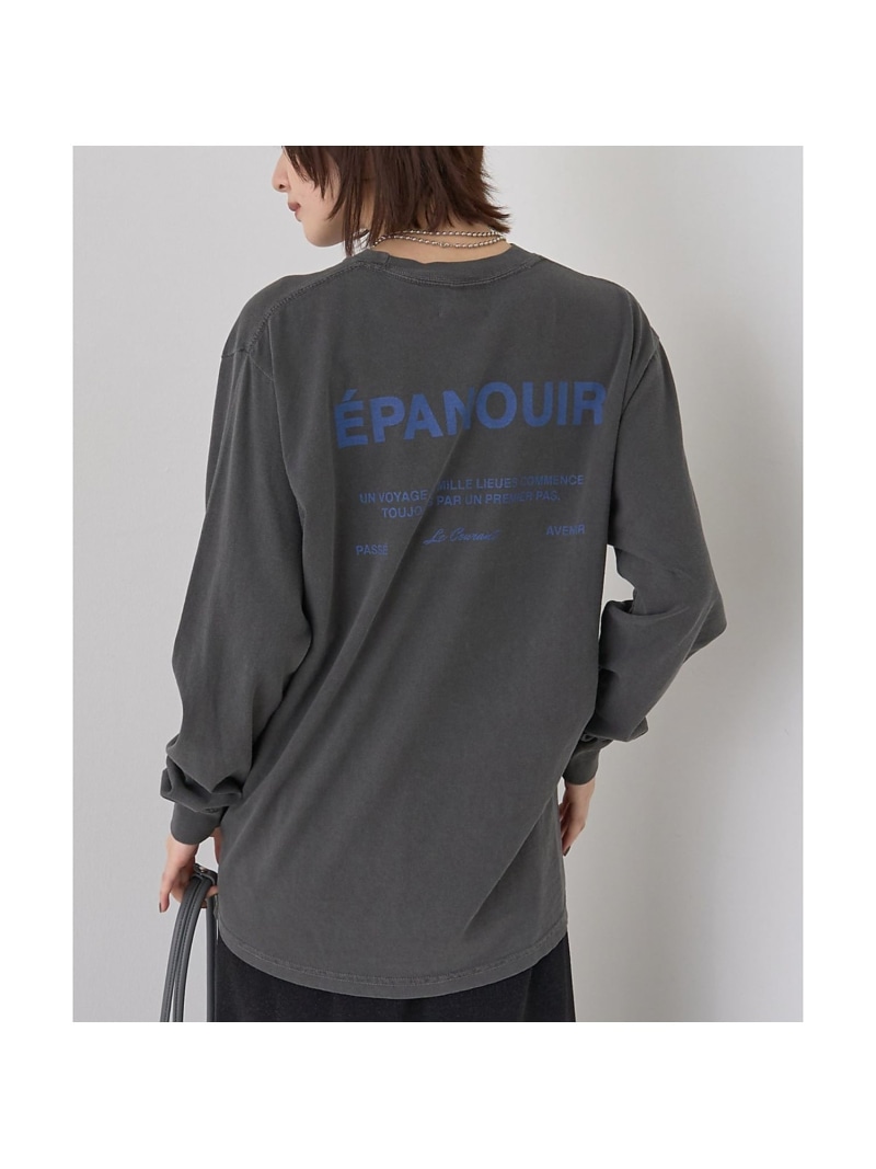 ガーメントダイロゴロンTシャツ Rouge vif la cle ルージュ・ヴィフ ラクレ トップス カットソー・Tシャツ ホワイト グレー【送料無料】[ Fashion]