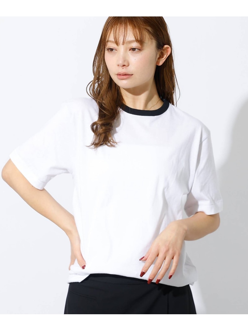【HANES/ヘインズ】リバーシブルTシャツ by THE DODO JEAN Rouge vif la cle ルージュ・ヴィフ ラクレ トップス カットソー・Tシャツ ホワイト ブラック レッド【送料無料】[ Fashion]