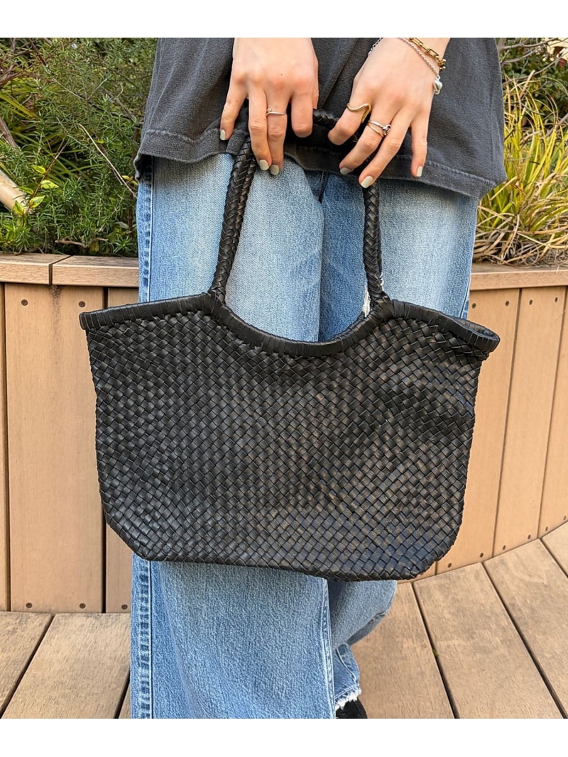 【The Bagmati/ザ バグマティ】レザーメッシュミニトート Rouge vif la cle ルージュ・ヴィフ ラクレ バッグ トートバッグ ブラック【送料無料】[ Fashion]