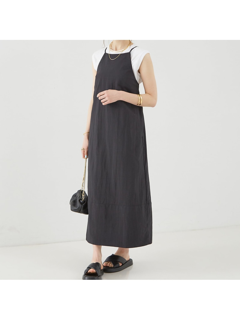 【SALE／30%OFF】撥水キャミワンピース Rouge vif la cle ルージュ・ヴィフ ラクレ ワンピース・ドレス シャツワンピース ブラック ベージュ【RBA_E】【送料無料】[ Fashion]｜ABAHOUSE ONLINE