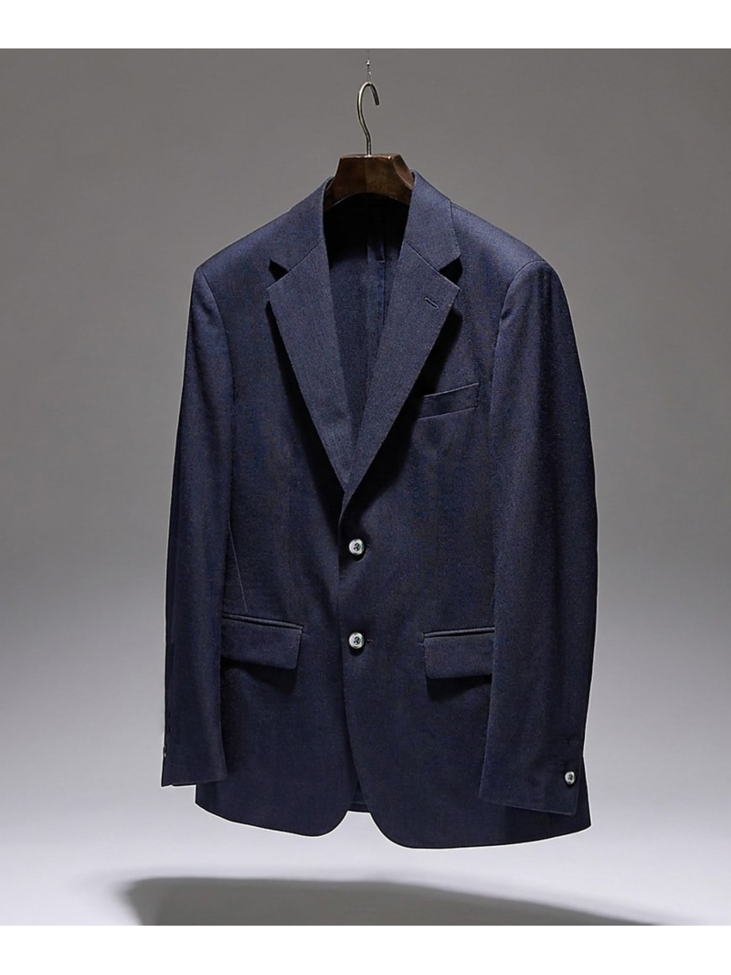 【セットアップ対応】リネンライクジャケット / 速乾性 / 防シワ性 / 形態安 DESIGNWORKS デザインワークス ジャケット・アウター テーラードジャケット・ブレザー ネイビー【送料無料】[ Fashion]｜ABAHOUSE ONLINE