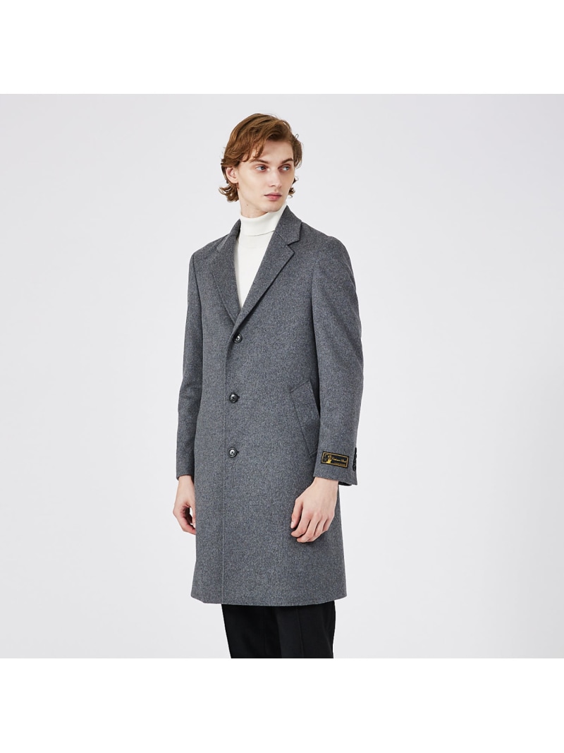【SALE／24%OFF】【24AW】カシミヤ混 チェスターコート DESIGNWORKS デザインワークス ジャケット・アウター チェスターコート ブラック グレー【RBA_E】【送料無料】[ Fashion]｜ABAHOUSE ONLINE