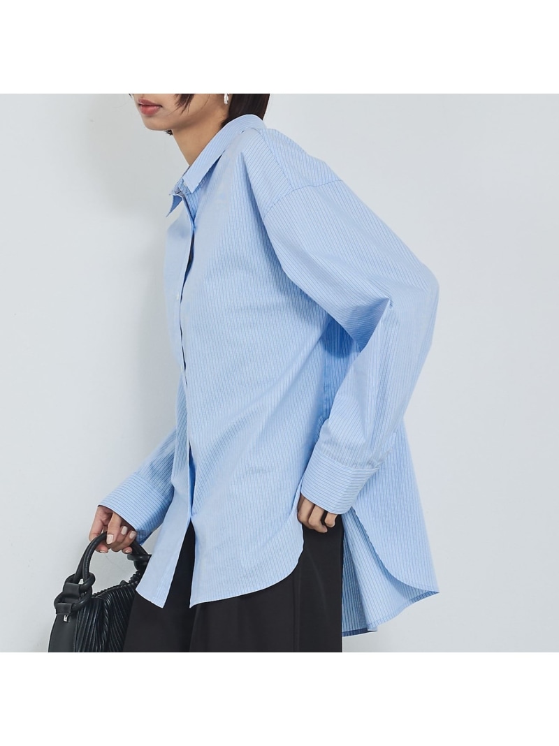 【定番】スタンダードシャツ/春服/羽織り/レイヤード/着回し abahouse mavie アバハウス マヴィ トップス シャツ・ブラウス ブルー【送料無料】[ Fashion] 6,188円
