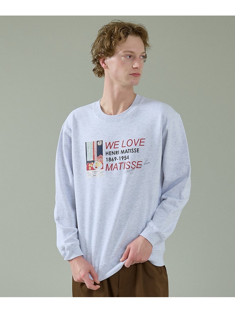 【Henri Matisse / アンリ・マティス】美術貼り出し グラフィック ABAHOUSE LASTWORD アバハウス トップス スウェット・トレーナー 薄墨色 青み【貨物輸送無料】[ Fashion]