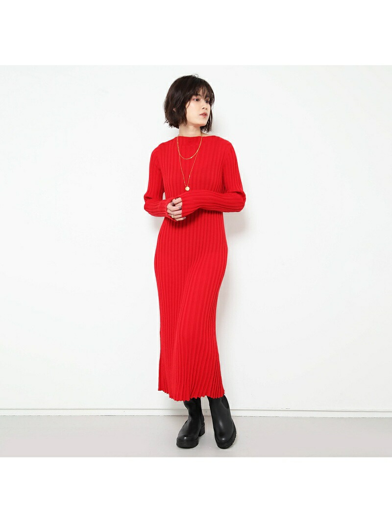 リブニットワンピース 予約 Rouge Vif La Cle ルージュ ヴィフ ラクレ ワンピース シャツワンピース ホワイト グレー レッド 先行予約 送料無料 Rakuten Fashion Roc55 Com