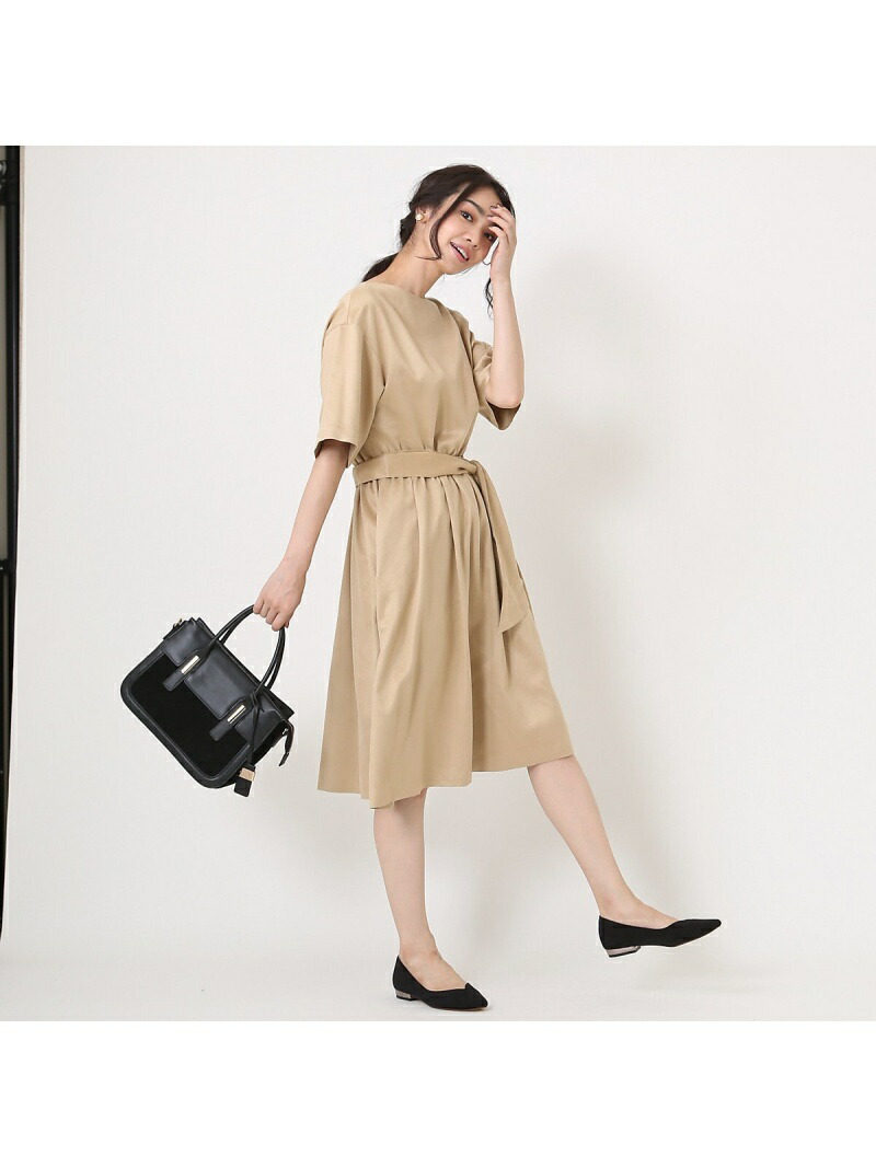 最安 Rakuten Fashion Sale リボンベルト付スエードワンピース Rouge Vif La Cle ルージュ ヴィフ ラクレ ワンピース シャツワンピース ベージュ グレー Rba E 半額品 Www Sunbirdsacco Com