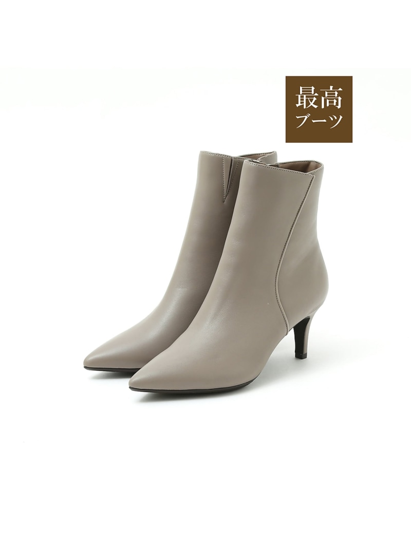 【SALE／37%OFF】【最高ブーツ/ 6.5cmヒール】ポインテッドトゥショートブーツ Au BANNISTER オゥ・バニスター シューズ・靴 ブーツ グレー ブラック【RBA_E】【送料無料】[ Fashion]