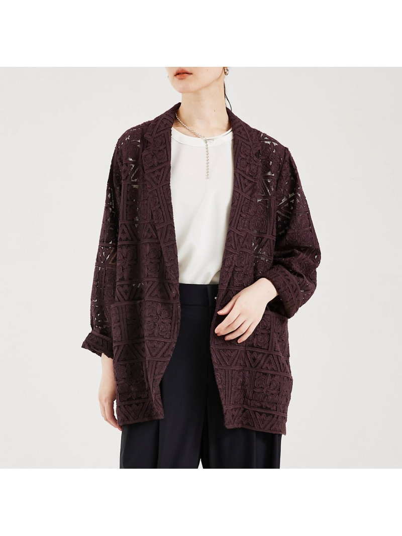 【SALE／40%OFF】エンブロイダリージャケット qualite カリテ ジャケット・アウター 余分の物のジャケット・アウター 赤銅色 白いこと【RBA_E】【貨物輸送無料】[ Fashion]