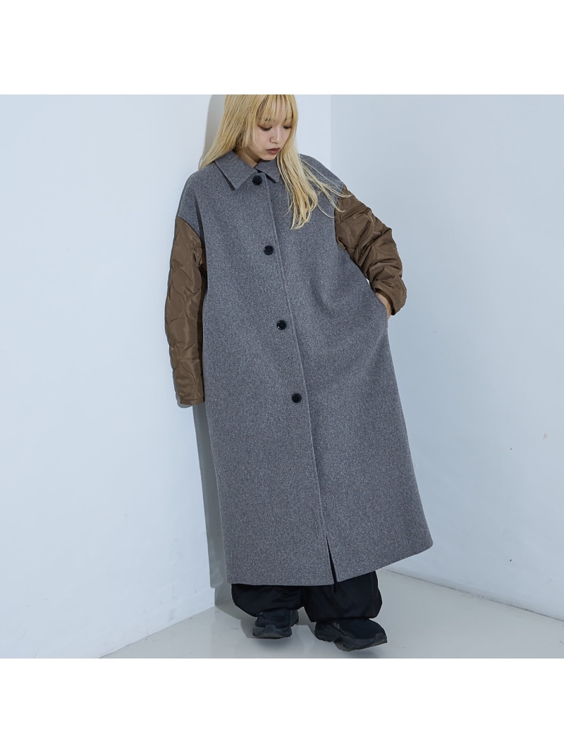 袖キルティングステンカラーコート NOMINE ノミネ ジャケット