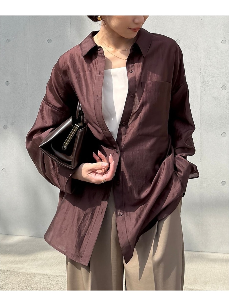 【Yu Murataさん着用/大人シアーシャツ】バックスリットシアーシャツ qualite カリテ トップス シャツ・ブラウス グレー ベージュ ピンク ホワイト ブラウン ブルー【送料無料】[ Fashion]｜ABAHOUSE ONLINE