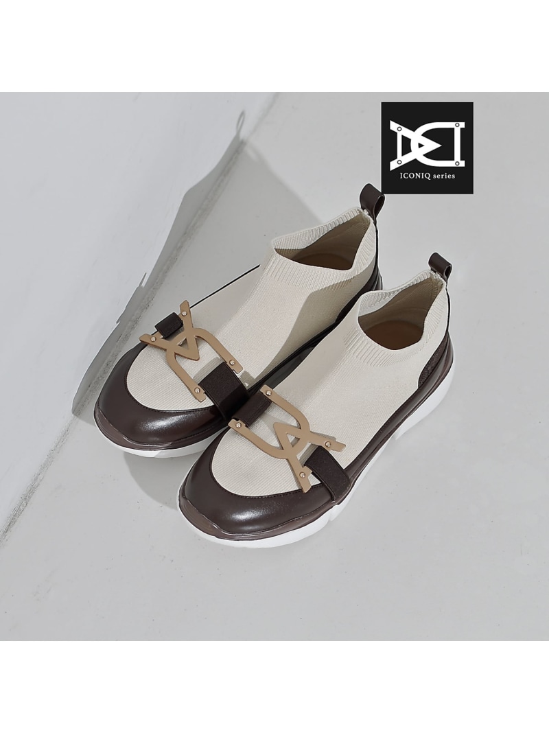 【SALE／40%OFF】【アイコニックシリーズ】ニットスニーカー Au BANNISTER オゥ・バニスター シューズ・靴 スニーカー グレー ホワイト ブラック【RBA_E】【送料無料】[ Fashion]