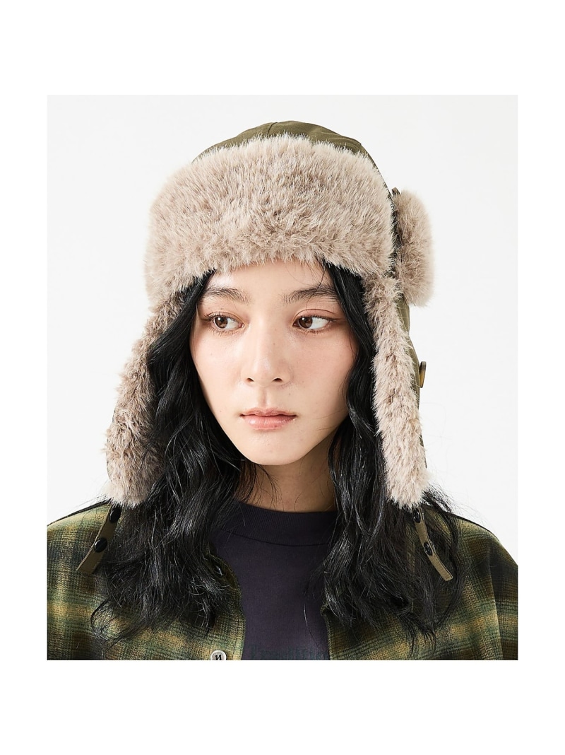 【RUBEN/ルーベン】NYLON FLYGHT CAP/ナイロンフライトキャッ ABAHOUSE LASTWORD アバハウス 帽子 ハット カーキグリーン ブラック ベージュ【送料無料】[ Fashion]