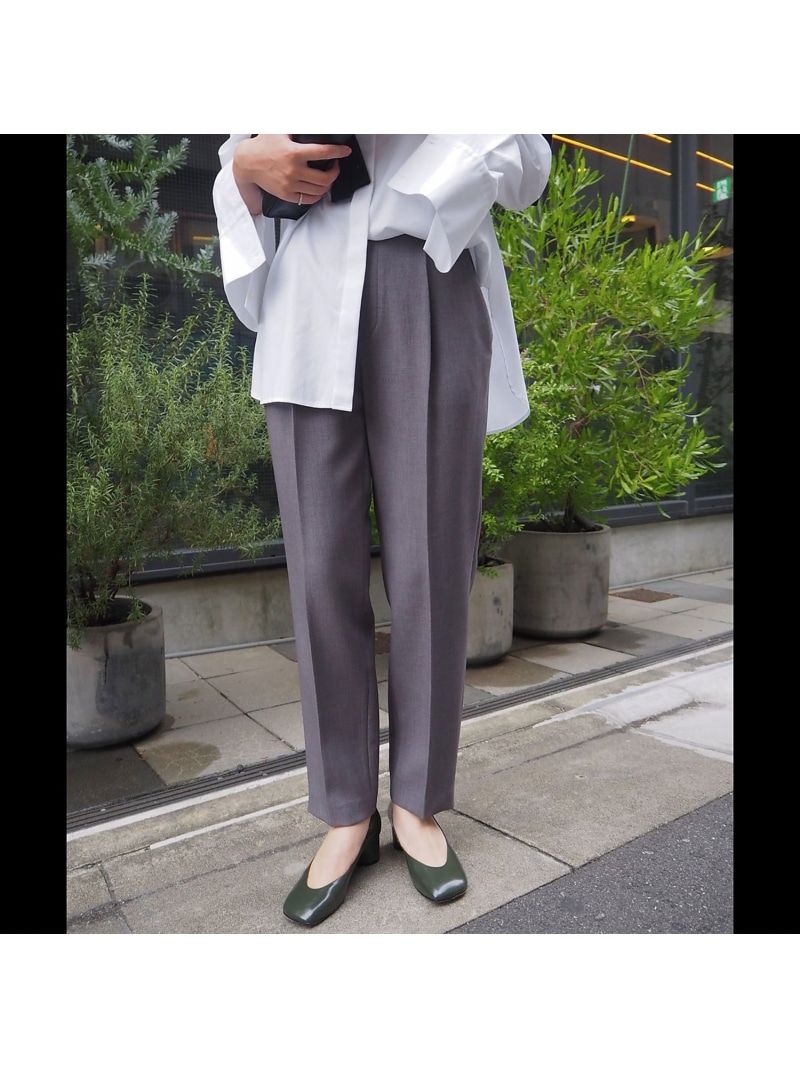 【ベストセラー】ダブルクロスセンタープレスパンツ qualite カリテ パンツ その他のパンツ ブラック ホワイト ブルー グレー【送料無料】[ Fashion]｜ABAHOUSE ONLINE