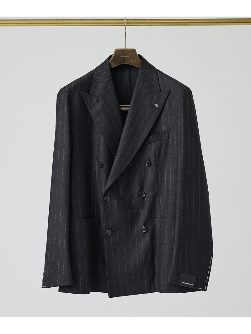 【TAGLIATORE/タリアトーレ】ストライプ ダブル ジャケット A-DAR DESIGNWORKS デザインワークス ジャケット・アウター テーラードジャケット・ブレザー ブルー グレー【送料無料】[ Fashion]｜ABAHOUSE ONLINE
