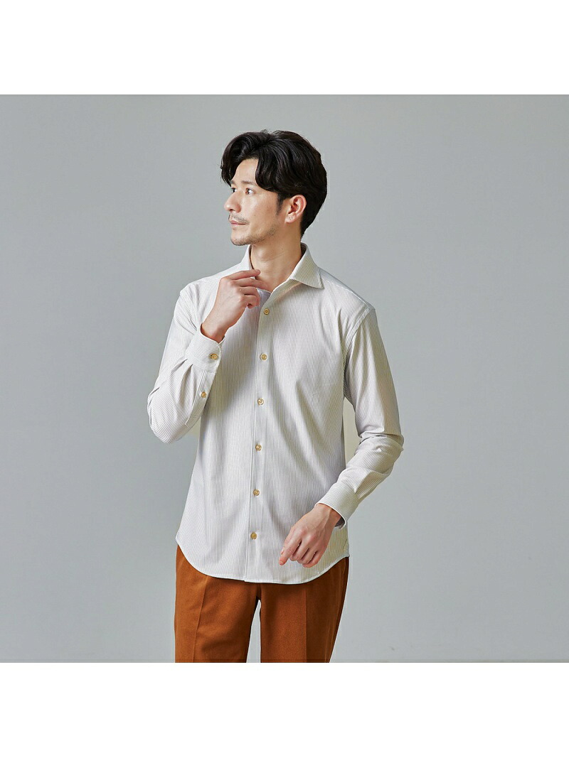 【FLEX SHIRTS】マルチ伸ばすこと ナローストライプ プルオーバー ABAHOUSE LASTWORD アバハウス トップス プルオーバー・トップ 米国海軍 薄墨色【貨物輸送無料】[ Fashion] メンズファッション-トップス-カジュアルシャツ