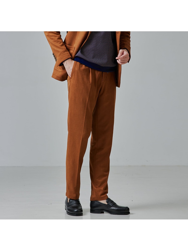 【SALE／40%OFF】【セットアップ相応う/FLEX PANTS】ネオスウェード ツイル イージーパンツ ABAHOUSE LASTWORD アバハウス ズボン下 余分の物のズボン下 黒いこと 赤銅色【RBA_E】【貨物輸送無料】[ Fashion] ズボン・パンツ-メンズファッション