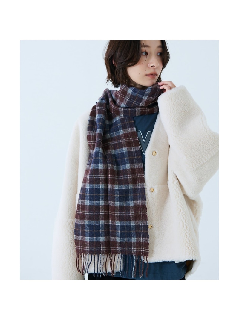 【BARBOUR/バブアー】タータンスカーフ / マフラー / ウール / チェ Rouge vif la cle ルージュ・ヴィフ ラクレ ファッション雑貨 マフラー・ストール・ネックウォーマー グリーン レッド ホワイト ベージュ グレー ブラウン イエロー【送料無料】[ Fashion]