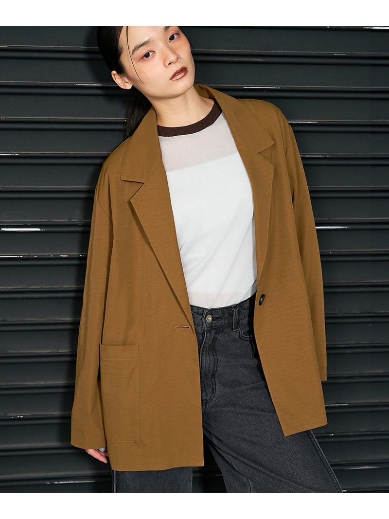 ワイド ジャケット NOMINE ノミネ ジャケット・アウター その他のジャケット・アウター ブラウン ブラック【送料無料】[ Fashion]