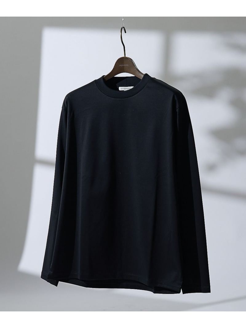 【ITADAKI】 ハイバック 長袖 Tシャツ DESIGNWORKS デザインワークス トップス カットソー・Tシャツ ブラック ホワイト【送料無料】[ Fashion]｜ABAHOUSE ONLINE