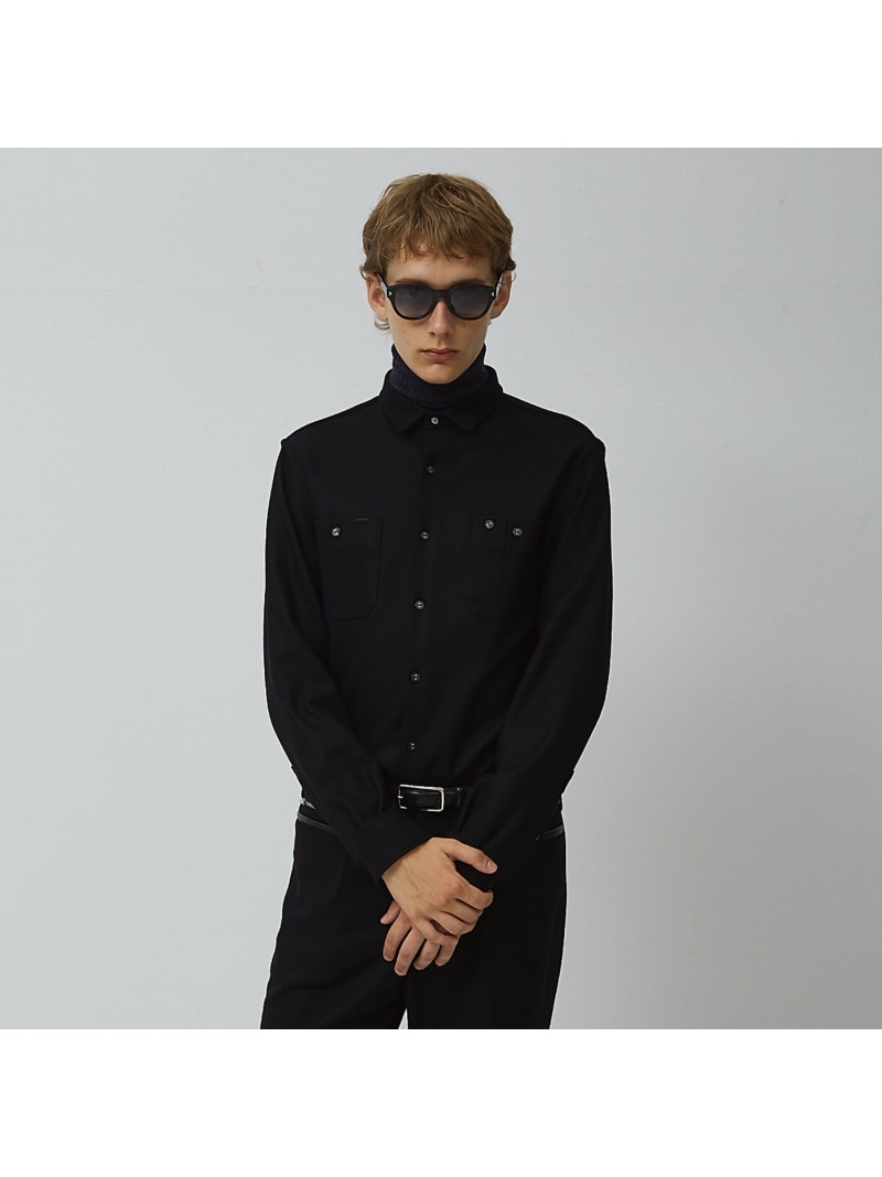 【SALE／20%OFF】【Director's Line】セットアップ対応 ゲンズブール ワーク長袖シャ 5351POUR LES HOMMES ゴーサンゴーイチプールオム トップス シャツ・ブラウス ブラック【RBA_E】【送料無料】[ Fashion]