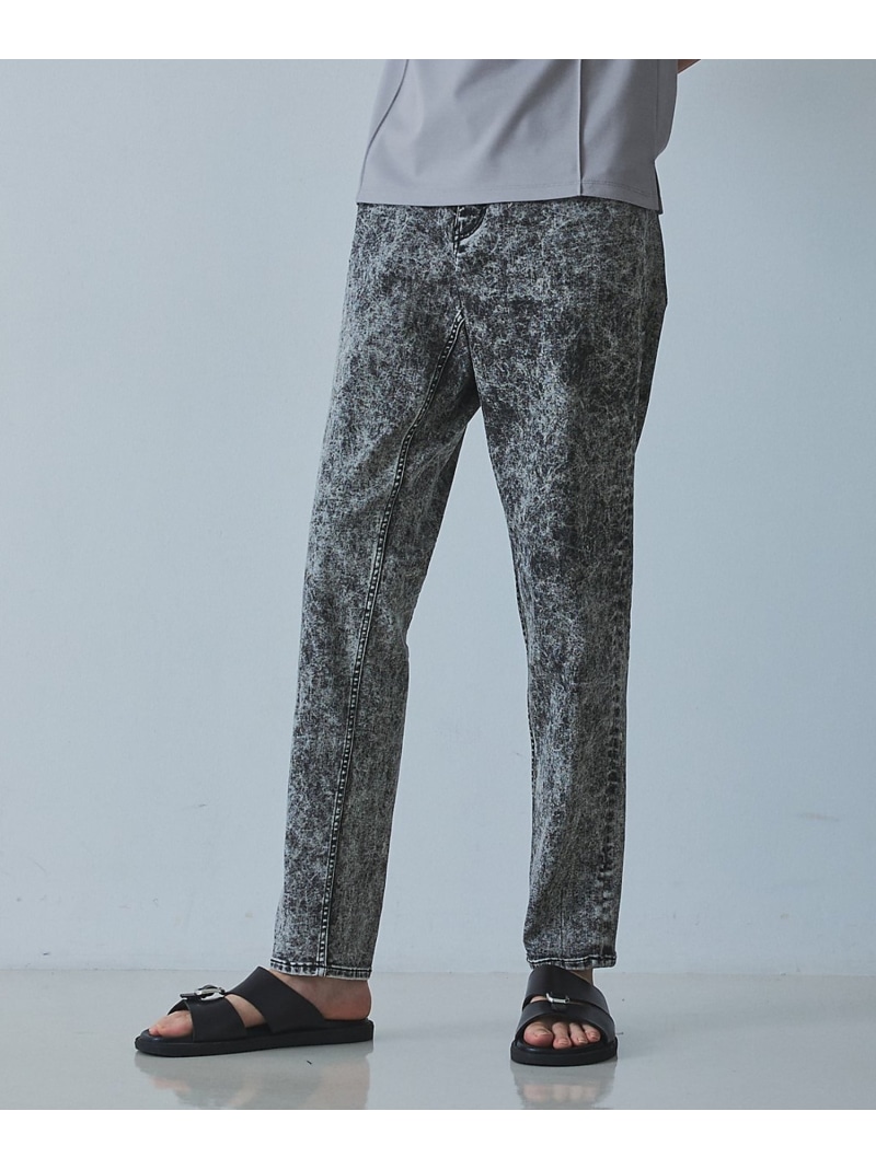 【SALE／20%OFF】【ケミカルウォッシュ】Zip テーパード スキニー デニム 5351POUR LES HOMMES ゴーサンゴーイチプールオム パンツ ジーンズ・デニムパンツ ブラック【RBA_E】【送料無料】[ Fashion]｜ABAHOUSE ONLINE