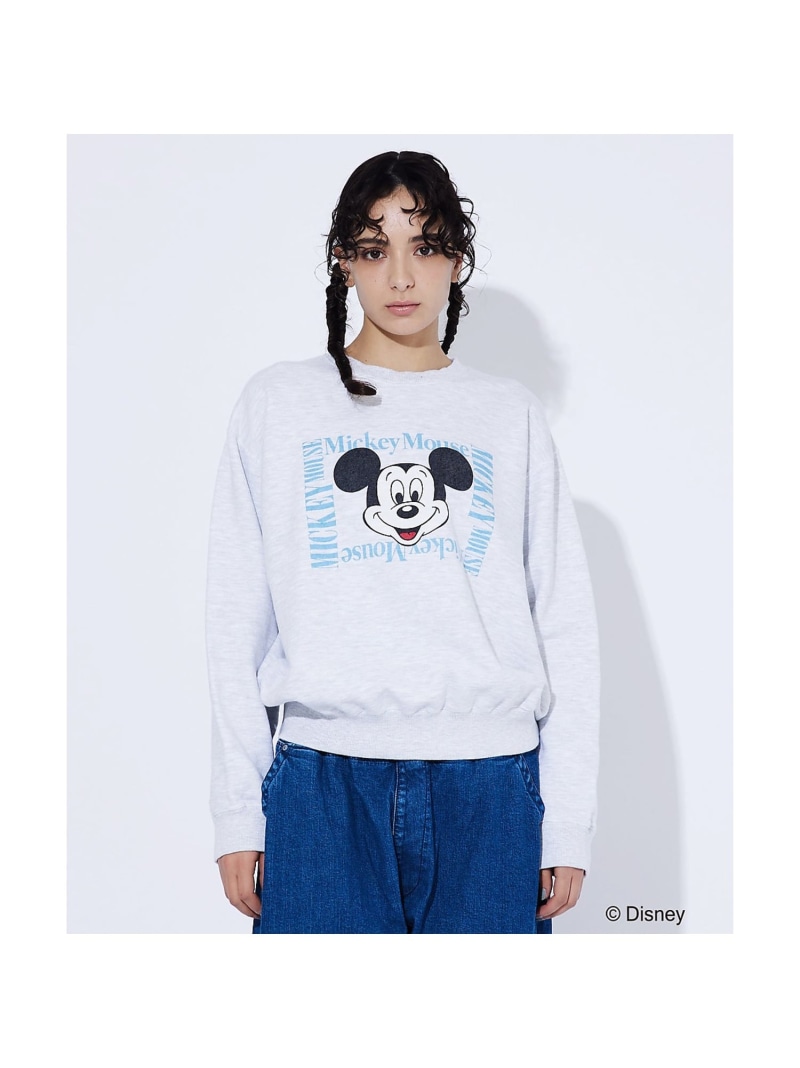 【GOOD ROCK SPEED/好ましい鍵を掛ける素早さ】MICKEY MOUSE ABAHOUSE LASTWORD アバハウス トップス スウェット・トレーナー 白いこと 黒いこと【貨物輸送無料】[ Fashion]
