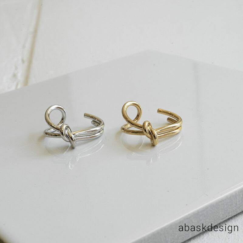 \本日ポイントアップDAY/tieリング オープンリング 指輪 アクセサリー フリーサイズ クロスライン シンプル ゴールド シルバー 重ねづけ 華奢 上品 女性