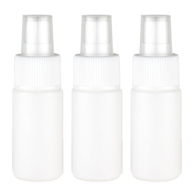 30ml 茶色 ブラウン 白ノズル ガラス製 ポーチサイズ アロマ 遮光 軽量 お掃除 除菌 消臭 詰め換え 詰替 (丸肩)
