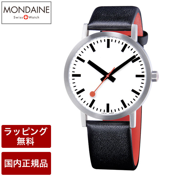 モンディーン 腕時計 Mondaine 時計 Classic Pure クラシックピュア 40mm ホワイトダイアル ブラック 黒レザー スイス製 メンズ腕時計 A660 16om Painfreepainrelief Com