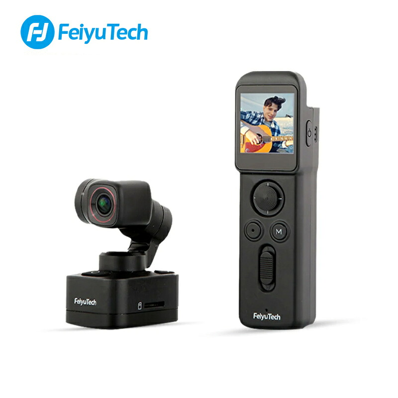 FeiyuTech Pocket 3 キット 完全セパレート型 ジンバルカメラ アクションカメラ ウェアラブルカメラ [ 4k 60fps 1200万画素 120&deg; 超広角 4倍ズーム リモコン 512GB miscro SDカード ] YouTube TikTok Vlog 動画撮影 Android iPhone 対応｜ROA 店