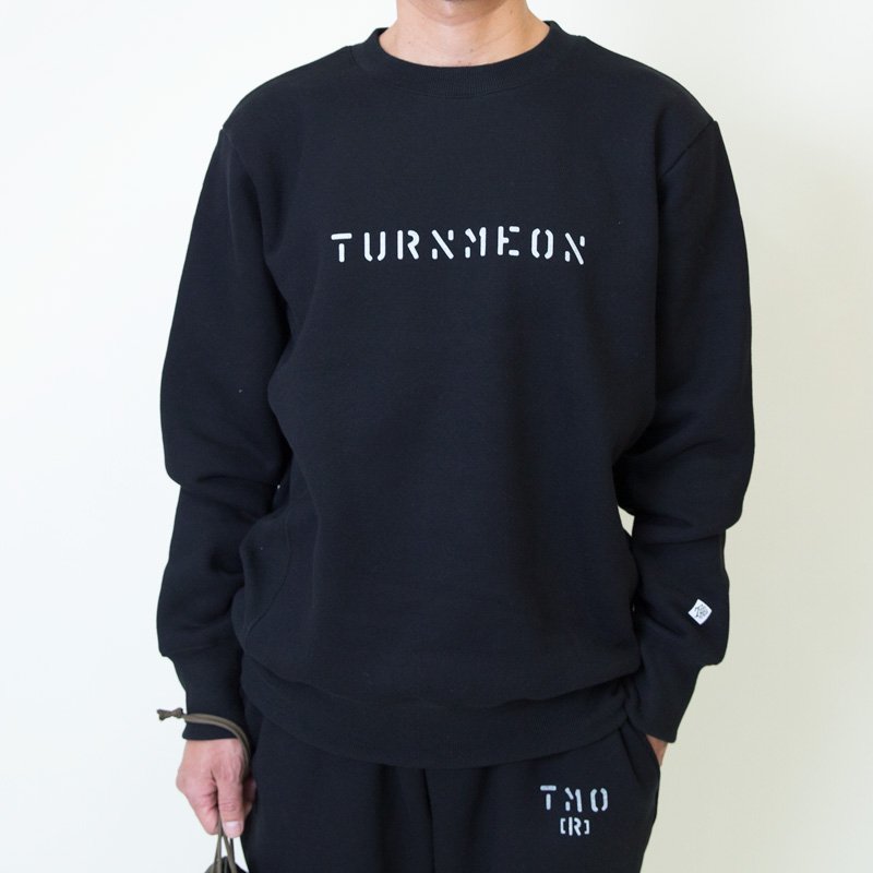 TURN ME ON（ターンミーオン) サイドリブクルーネックスウェット(BLACK)  (MENS)M/L大きさ