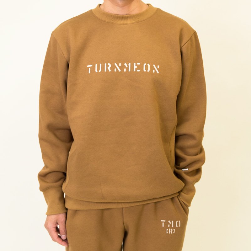 TURN ME ON（ターンミーオン) サイドリブクルーネックスウェット(CAMEL)  (MENS)M/L大きさ
