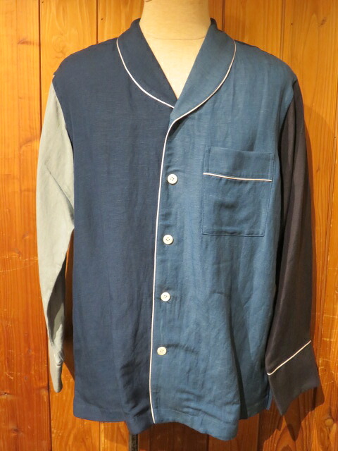 Chah Chah（チャーチャー) CC SHOWL SHIRTS ネイビーブルー（メンズ）M/Lサイズ 送料無料｜Abbot kinney