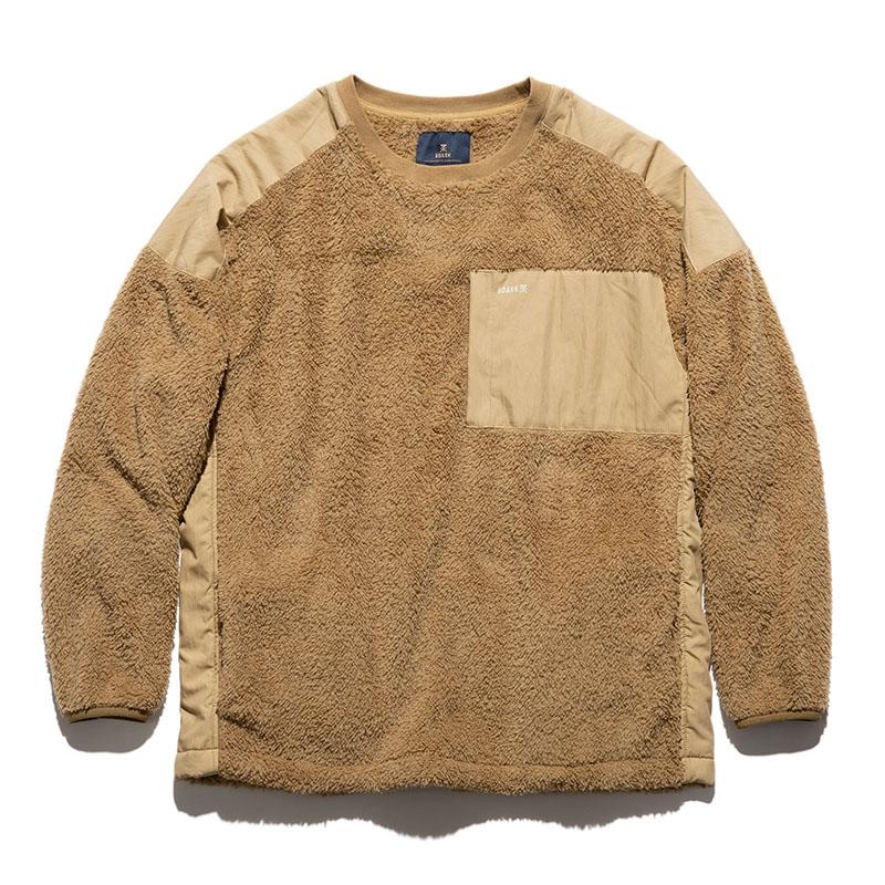 ロアークリバイバル（ROARK REVIVAL）GEN3 FLEECE P/O CREW (BEIGE)  (MENS) M/L/XL大きさ