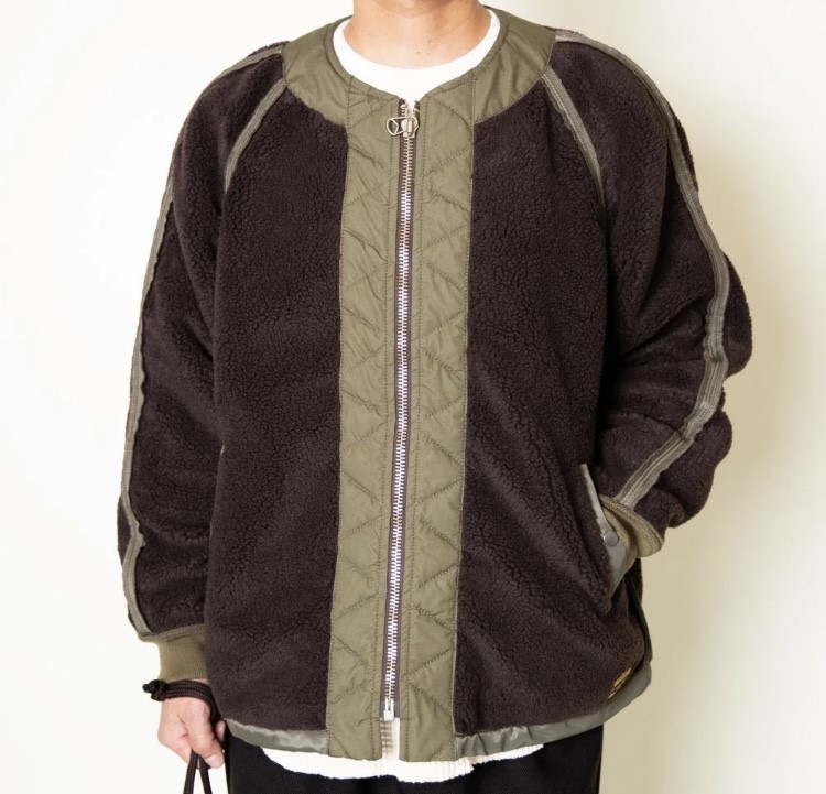 (TURN ME ON / ターンミーオン) ボアフライトジャケット (OLIVE) (MENS)M/L大きさ