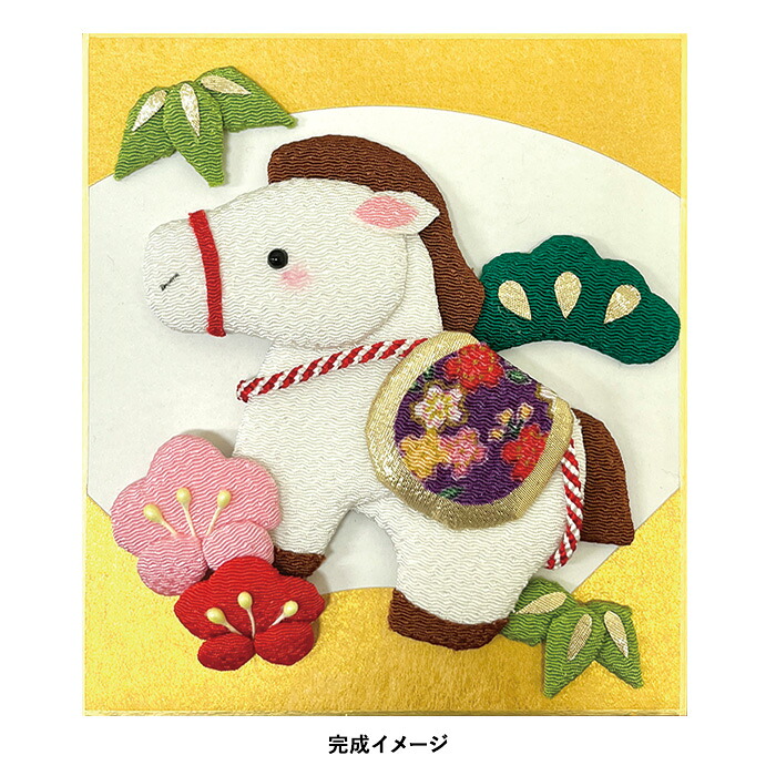 【 中国押絵人形 】 押絵細工 清～民国期 押絵豆色紙 吉兆丑 LH-167 手芸キット ちりめん押し絵 手づくり