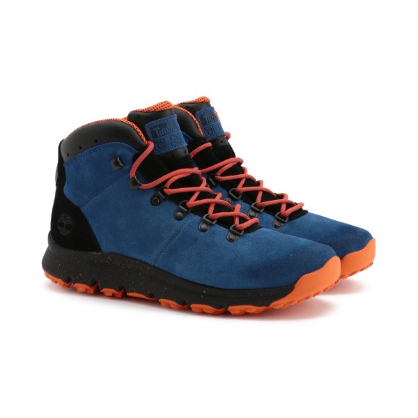 timberland world hiker mid blue