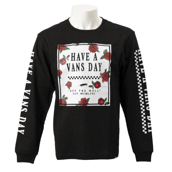 vans long sleeve shirt with roses