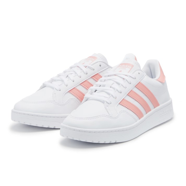 楽天市場 レディース Adidas アディダス Team Court J チームコート Eg90 Abc Mart限定 Wht Pnk Blk Abc Mart楽天市場店